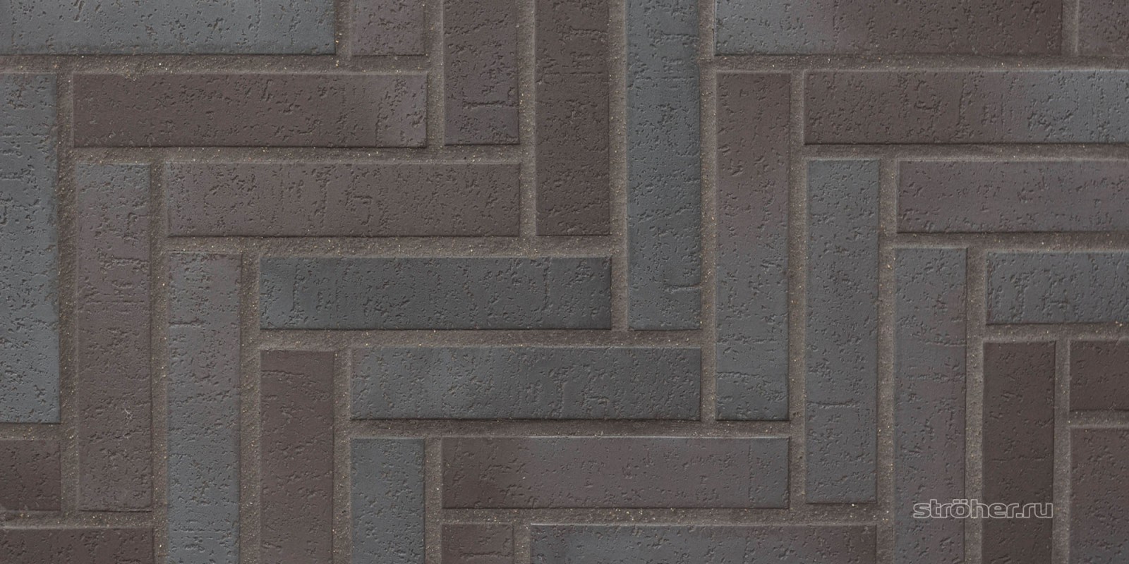 Тротуарная плитка для дорожек Stroeher Spaltklinker 336 Metallic Schwarz 240*52
